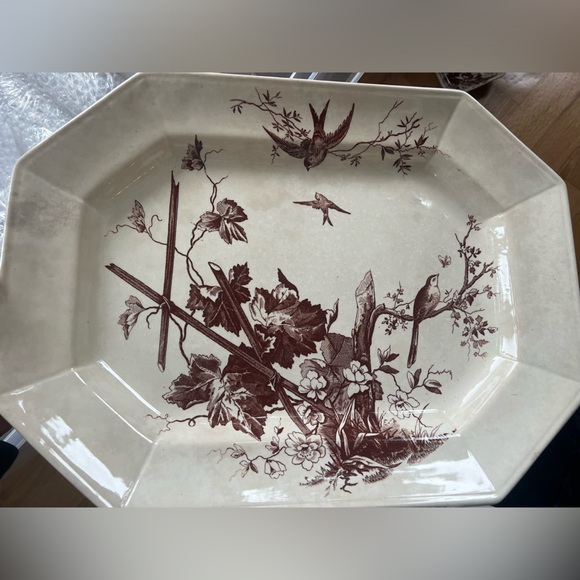 Antique Leam H.Alcock Platter and butter dish - Picture 5 of 9